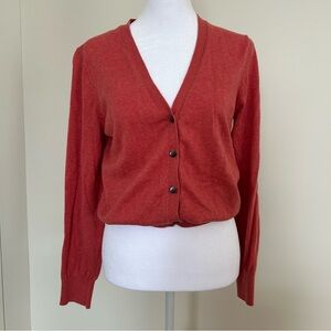 Joe Fresh Vintage Cardigan Cotton Wool Blend Women's Large Button-Up Cardigan